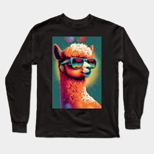 Groovy Psychedelic Alpaca Long Sleeve T-Shirt